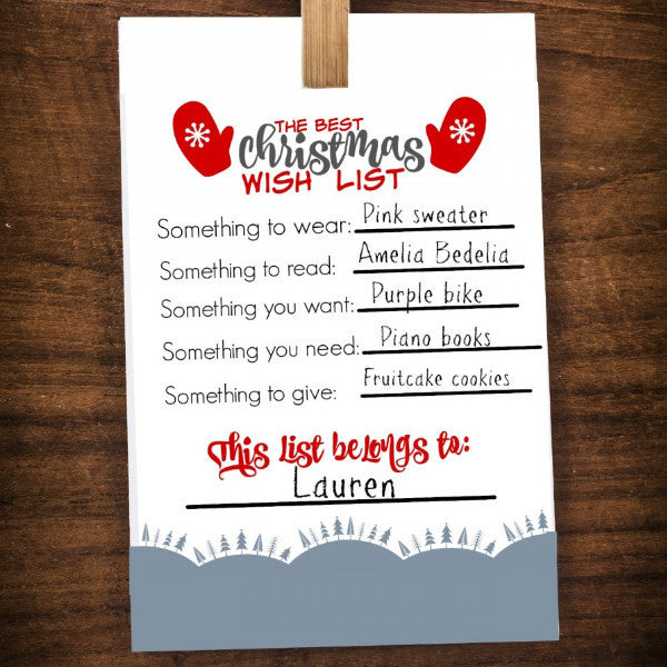 Best Christmas Wish List Printable